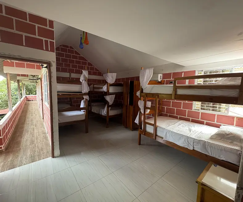 Female 6-Person Dorm With AC Inside Front View